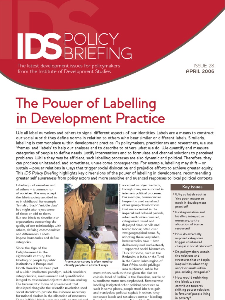 The Power of Labelling in Development | PDF