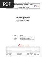 Design of Base Plate and Bolts Final | PDF | Column | Screw