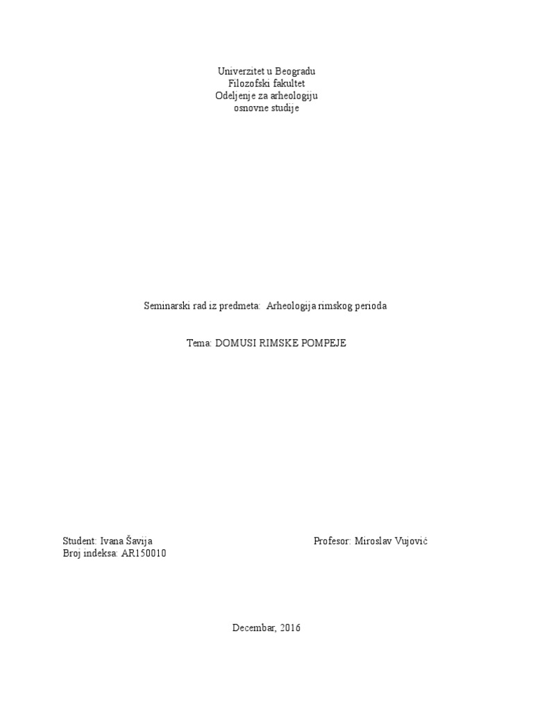 Rimski Domusi | PDF