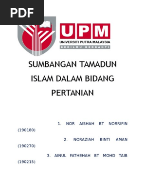 Sumbangan Tamadun Islam Dalam Bidang Pertanian Docs Pdf