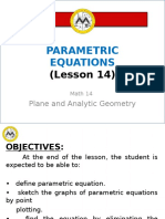 Math14 Lesson 14 Parametric Equations