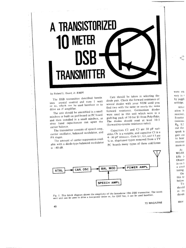 10M DSB Transceiver PDF