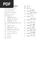 Exercises on Algebraic