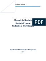 Manual Usuário Externo Cadastro e Certificação