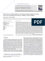 Life Stressors, Emotional Distress, and Trauma-Related Thoughts Occurring in The 24 H Preceding Active Duty U.S. Soldiers' Suicide Attempts