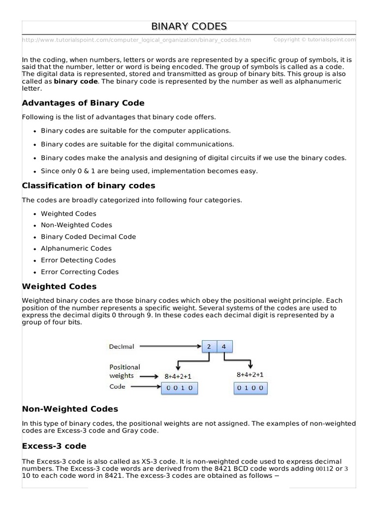 Binary Codes | Download Free PDF | Binary Coded Decimal | Ebcdic