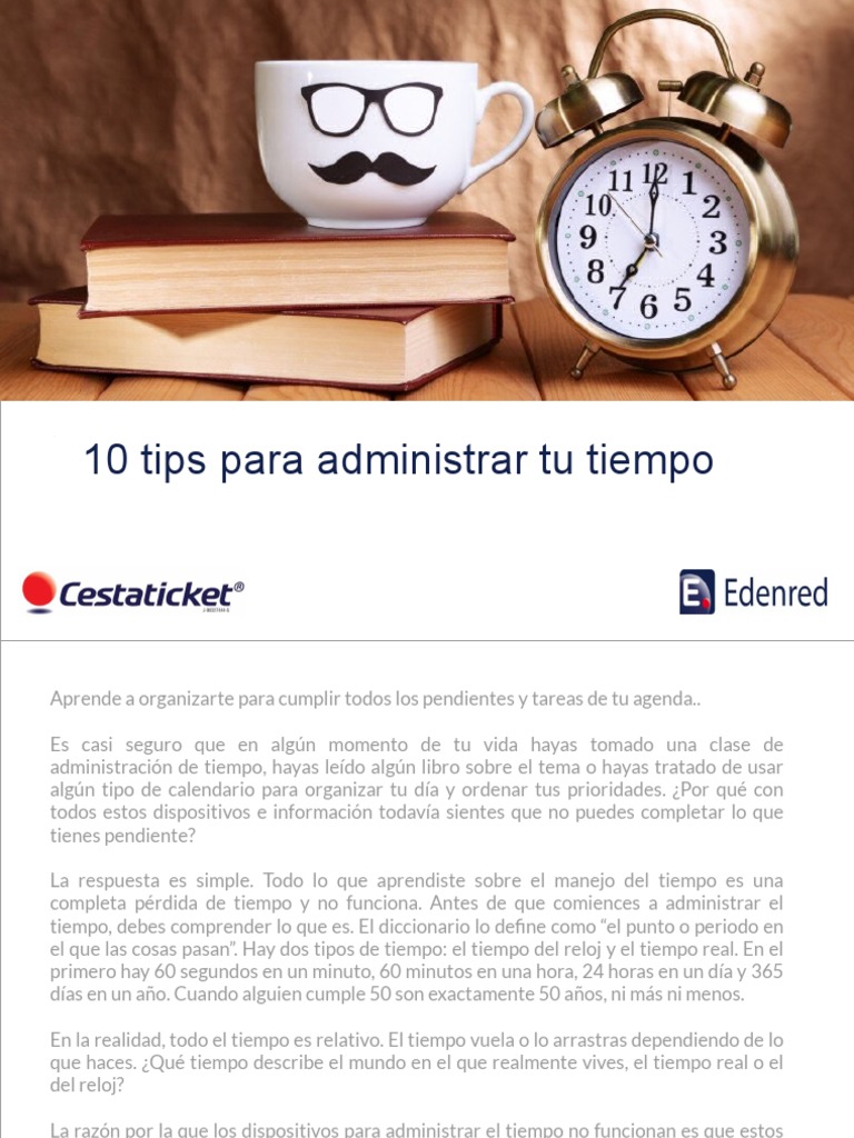 10 Consejos para Mejorar tu Gestión del Tiempo | PDF | Planificación ...