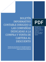 Boletín Informativo Compra y Venta de Cartera