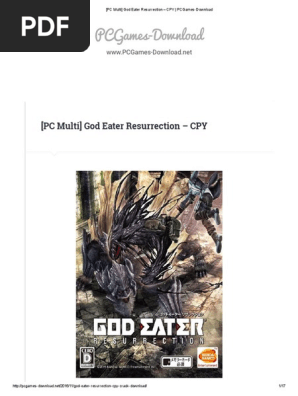 God Eater Resurrection Pc Crack Rasanya
