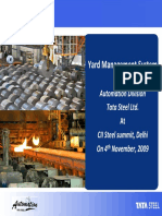 Yard Management System: Automation Division Tata Steel Ltd. CII Steel Summit, Delhi On 4 November, 2009