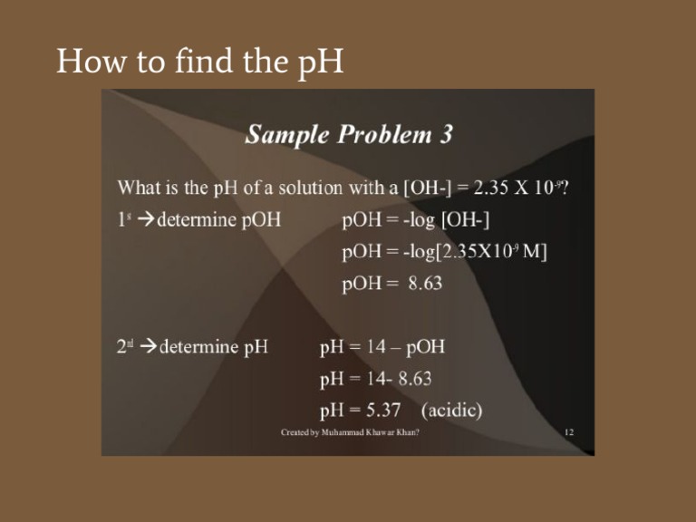 Finding the pH: A Step-by-Step Guide | PDF