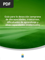 Guía Para La Detección Temprana de Discapacidades Trastornos Dificultades de Aprendizaje y Altas Capacidades Intelectuales