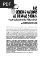 Das Ciencias Naturais Às Ciências Sociais - o Currículo Segundo William Doll
