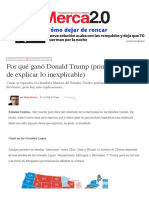 Por qué ganó Trump (primer intento de explicar lo inexplicable)