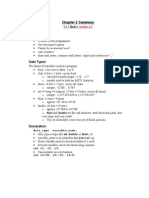 Chapter 2 Summary: Identifiers