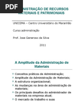 Administracao de Recursos Materiais e Patrimoniais