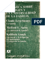 Claude Levi Strauss Melford Spiro y Kathleen Gough 1974 Polemica Sobre El Origen y Universalidad de La Familia PDF
