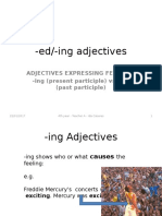 Adjectives Expressing Feelings - Ing (Present Participle) Vs - Ed (Past Participle)
