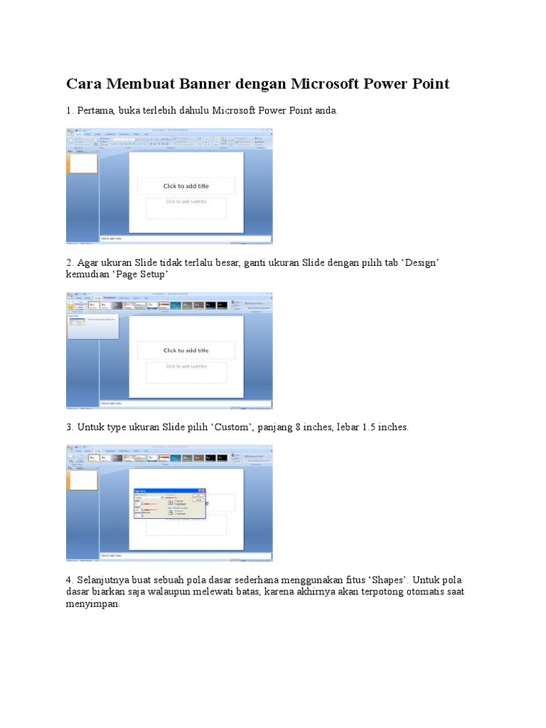 cara membuat banner dengan microsoft power point docx cara membuat banner dengan microsoft power point docx