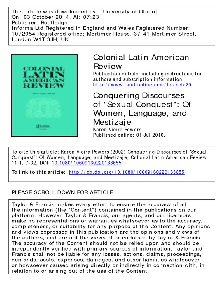 Conquering Discourses of "Sexual Conquest": of Women, Language, and ...