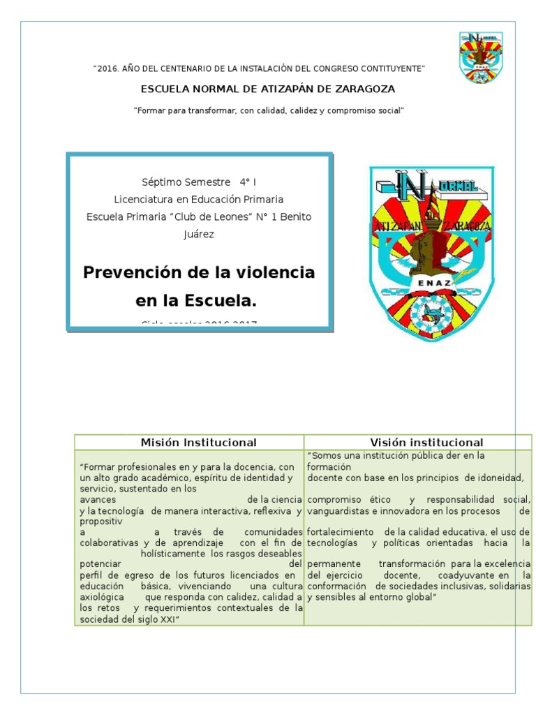 La Escuela Frente A La Violencia | PDF