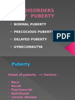 Disorders of Puberty and Ginekomastia