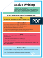 AU T2 E 832 Year 5 Persuasive Writing Structure A4 Display Poster Ver 2