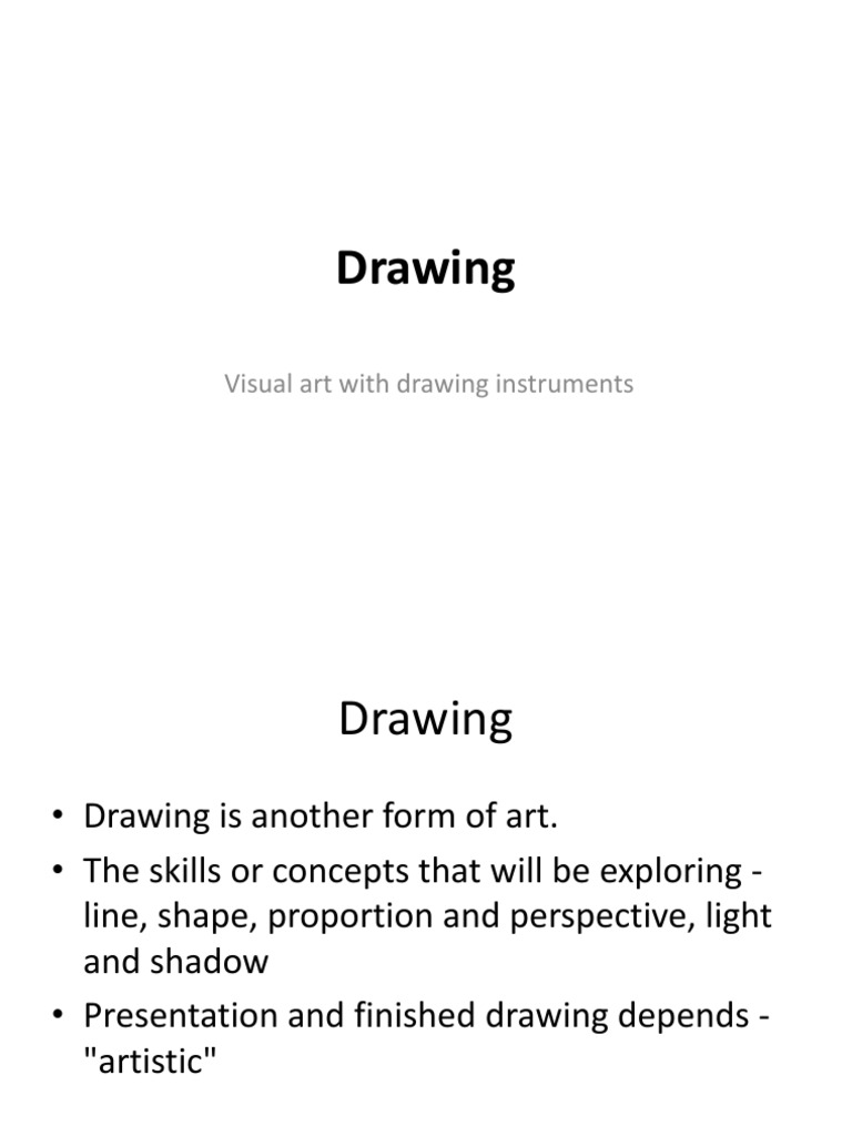 Drawing Visual Art With Drawing Instruments PDF Oil Painting