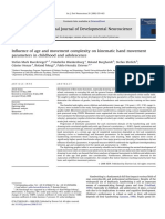 Influence of Age and Movement Complexitty On Kinematic Hand Movement Parameters in Childhood and Adolecence-2008