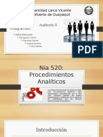 Exposición de NIA 520-Auditoria II