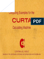 Computing Examples For The Curta Calculating Machine