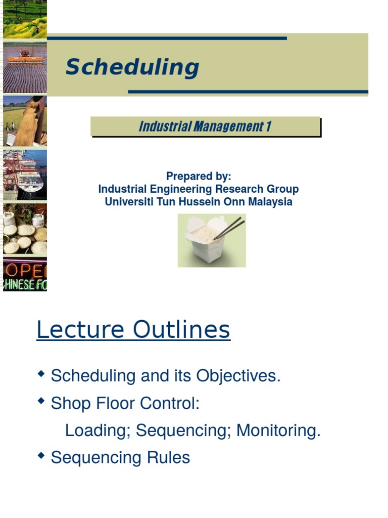 Industrial Scheduling Techniques Overview | PDF