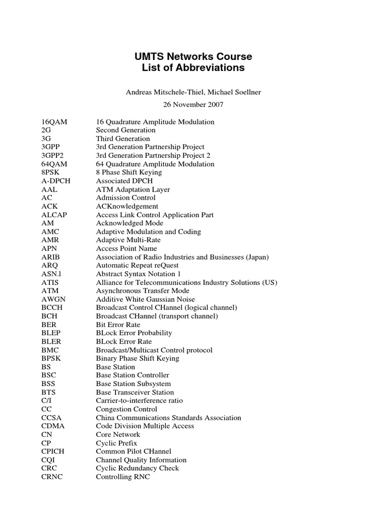 Network Abbreviations List: Networking Abbreviations List – VZBSPR