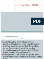 User Defined Primitives (UDPs) in Verilog - Design and Applications