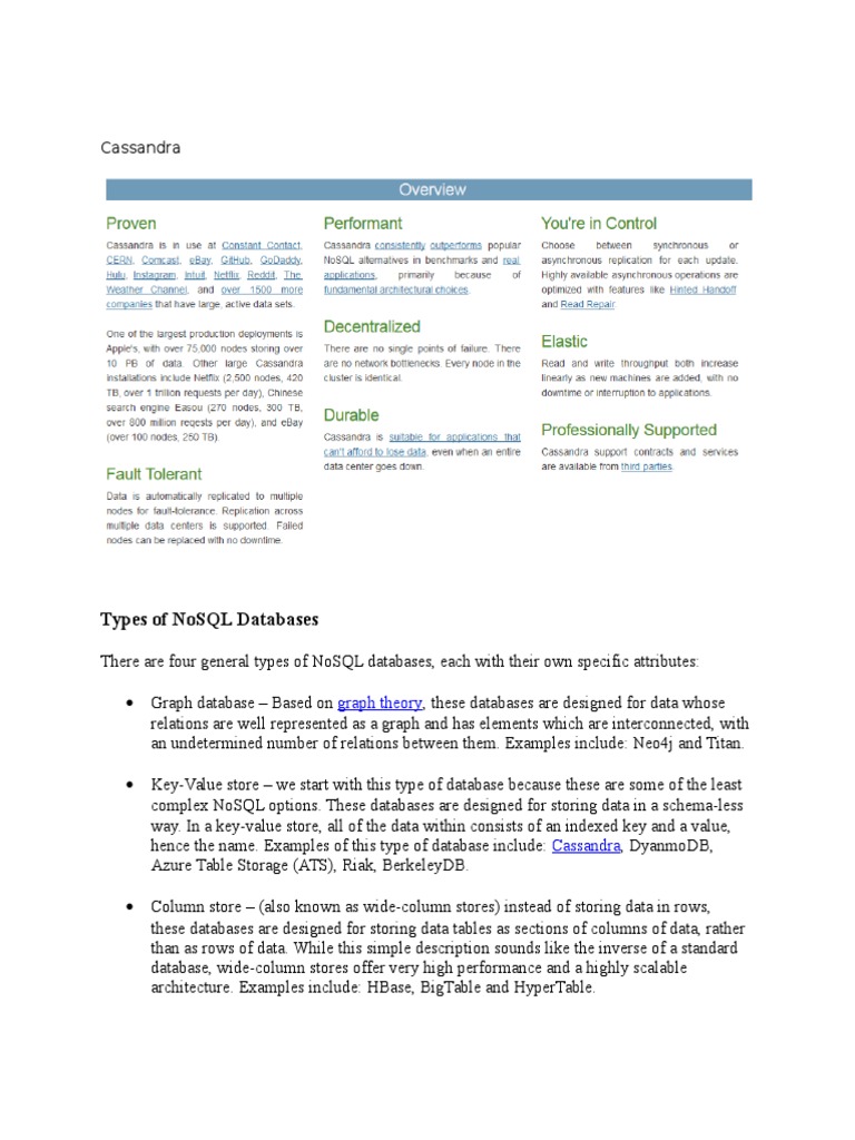 Cassandra PDF No Sql Relational Model