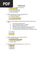 AVR Internal Test With Answers