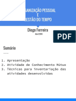 Sessão 1 - Técnicas para Inventariação Das Atividades Desenvolvidas