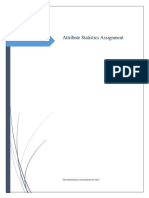 Attribute Statistics Assignment