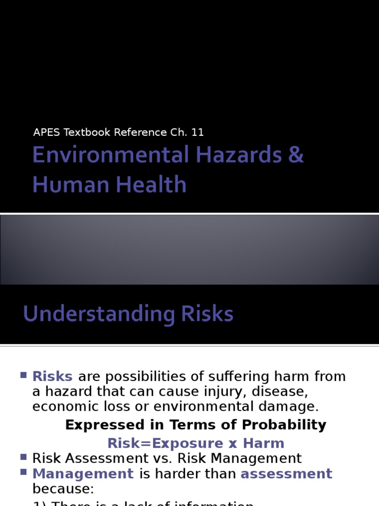 Environmental Hazards Human Health | PDF | Toxicity | Toxicology