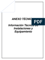 Anexo NT Información Técnica de Instalaciones y Equipamiento