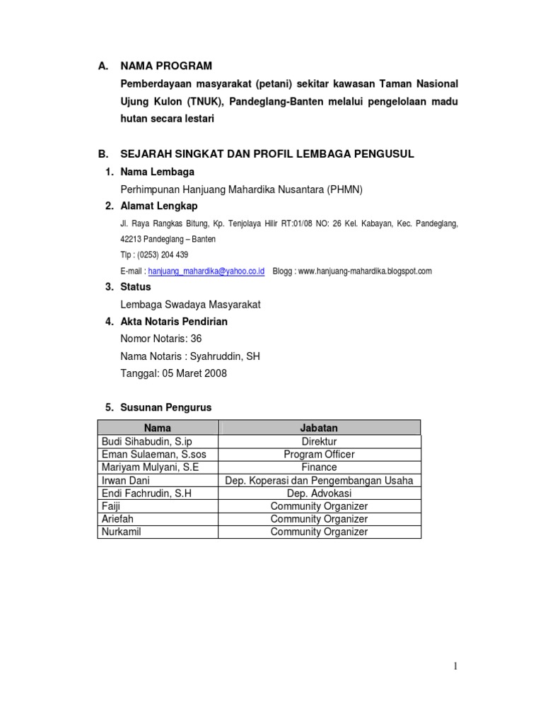 Deskripsi Program PHMN