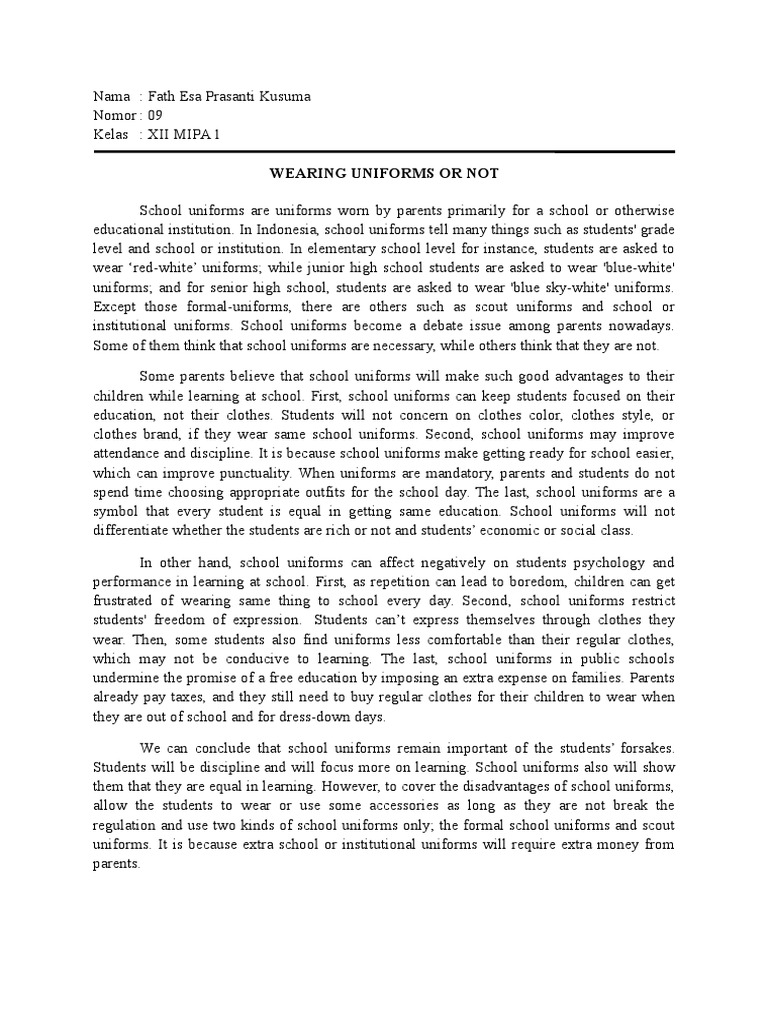 School Uniforms Policy PDF Behavior Modification Cognition