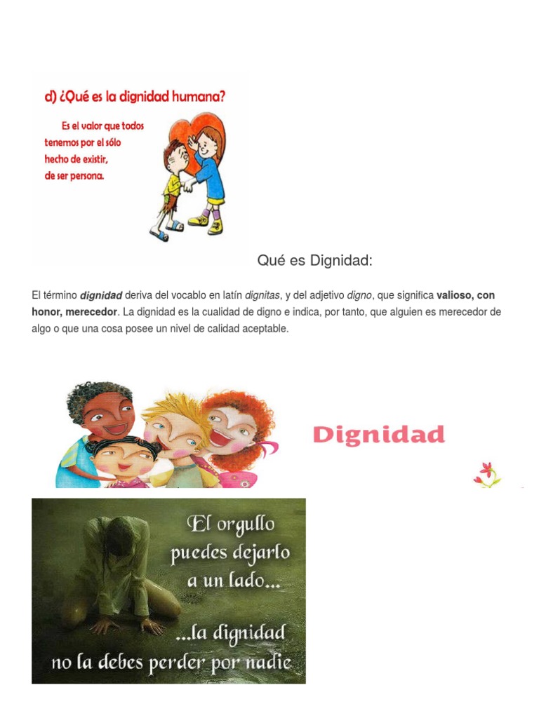 Qué es Dignidad