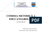 Comisia Metodica A Educatoarelor Portofoliu PDF