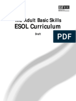 Adult Basic Skills ESOL Curriculum - Draft