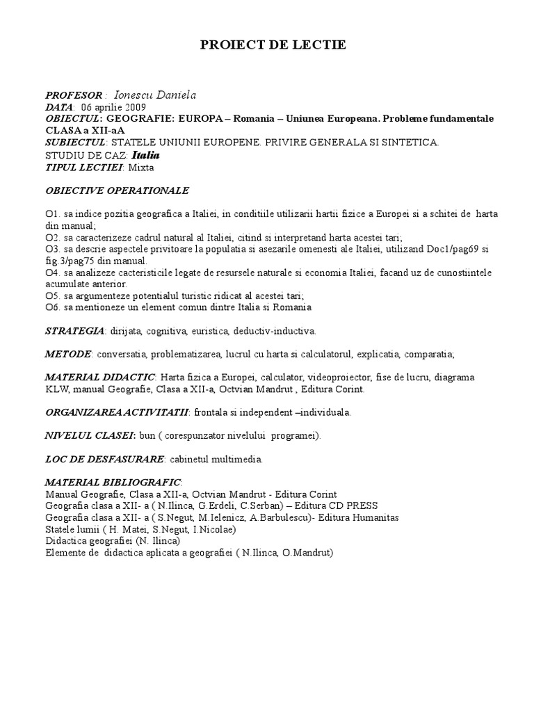 Italia Proiect