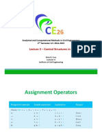 Lecture 3 - Selection and Repetition Structures