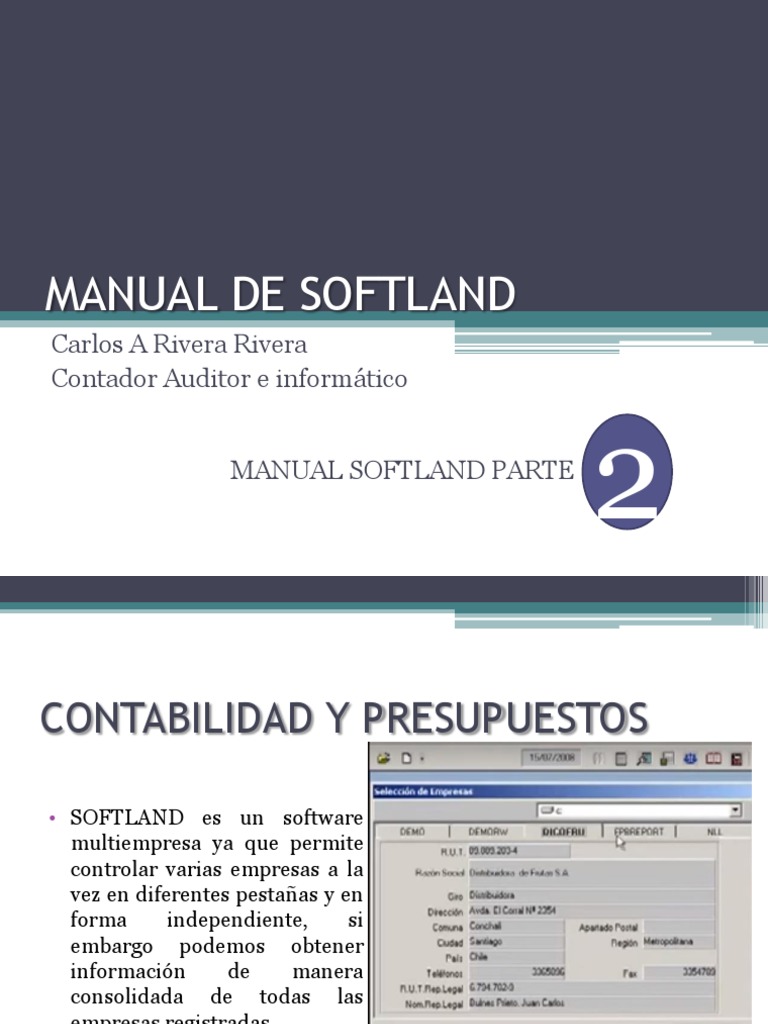 Manual de Softland | PDF | Contabilidad | Presupuesto