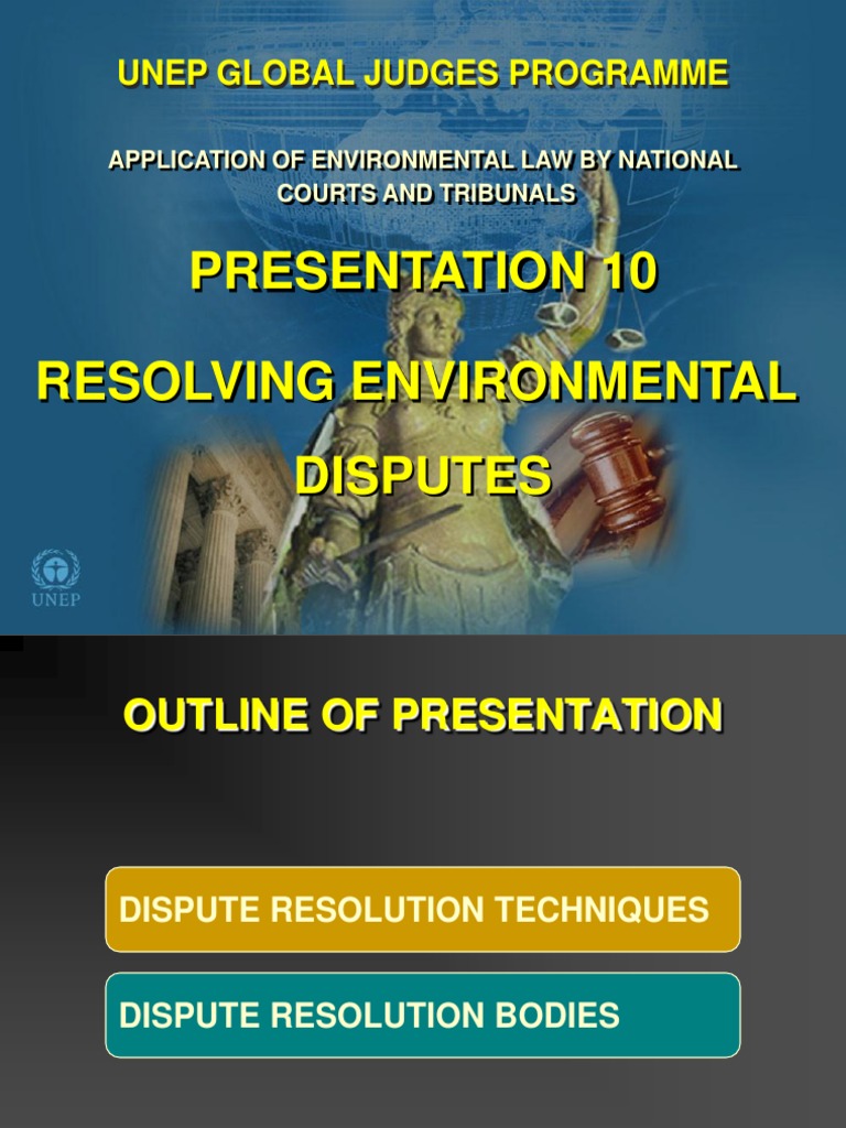Environmental Dispute Resolution Techniques | PDF | Alternative Dispute ...
