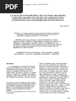 A Coleção Etnográfica de Cultura Religiosa Sp
